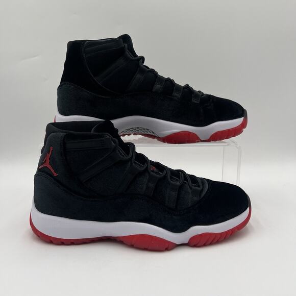Womens Size 11.5 / Mens Sz 10 Air Jordan 11 Retro Satin Bred Black DB5457 061 - Picture 1 of 5